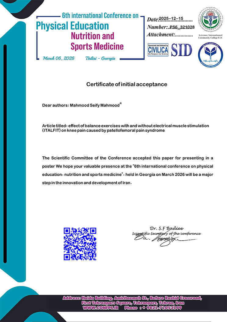 effect of balance exercises with and without electrical muscle stimulation (ITALFIT) on knee pain caused by patellofemoral pain syndrome